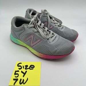 New Balance Gray and Pink Athletic Shoes